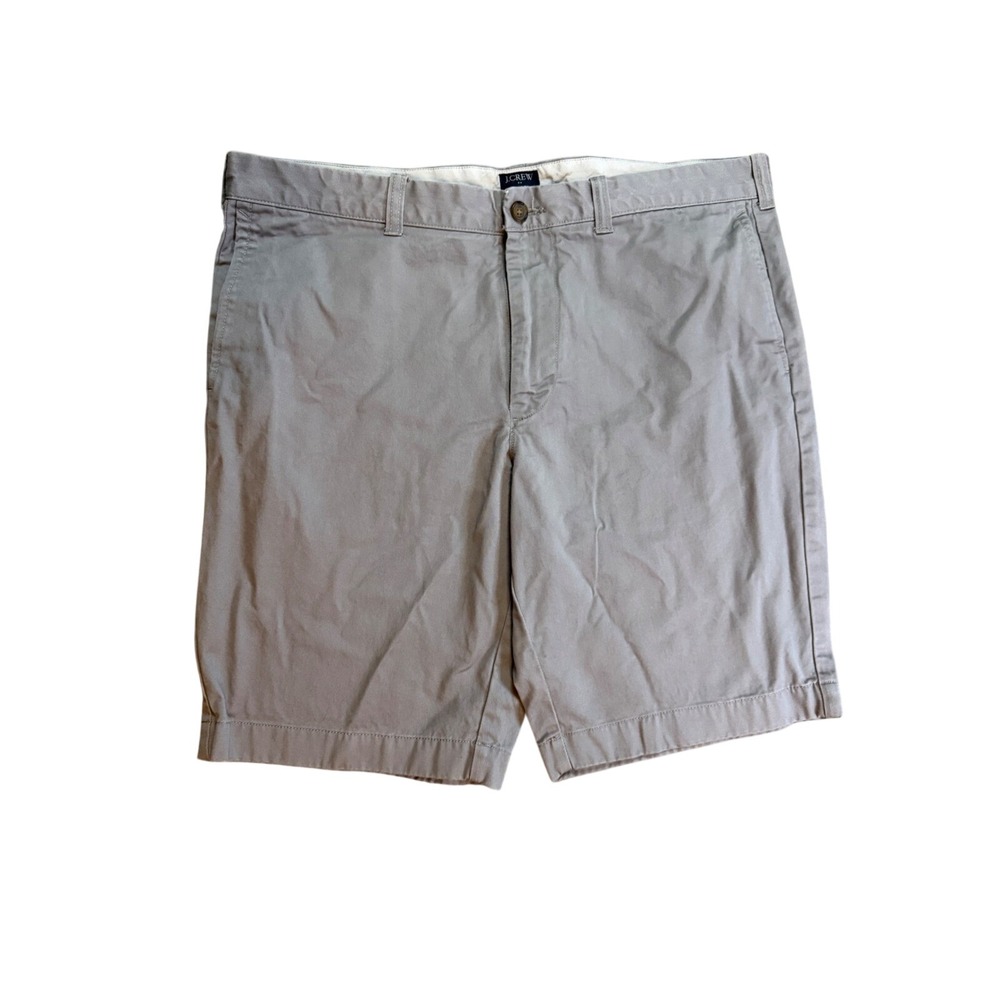 J Crew Rivington‎ Chino Shorts Gray Size 38W Men's Casual Flat Front Cotton